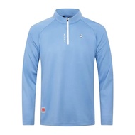 Munsingwear Golf Wear Men's Long-Sleeved T-Shirt 21 Autumn New Product Stand-Up Collar Quick-Drying polo