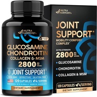 Glucosamine Chondroitin MSM Collagen | FSA HSA Eligible | Joint Support Supplement 2800 mg | Made in