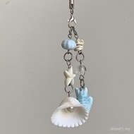 Summer Starfish Shell Rantai Gantung Manik Buatan Tangan Girly Handmade Manik Rantaian Telefon Loket