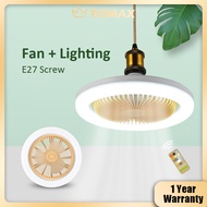 TOMAX 25CM E27 Screw LED Ceiling Fan With Light Kitchen Bathroom Toilet Exhaust Fan Electric Fan