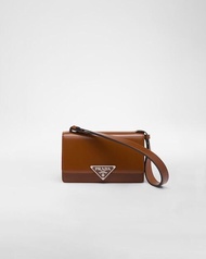 Prada Emblème brushed-leather bag  Shoulder Bag