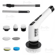 Electric Spin Scrubber Cordless Cleaning Brush Rechargeable Shower Scrubber with 7 Replaceable Brush
