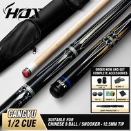HOX Cangming Billiard Cue Stick, 1/2 Split Cue for Black Eight, Chinese 8 Ball & 9 Ball
