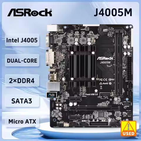 ASRock J4005M Motherboard Intel Dual-Core Processor J4005 M.2 2xDDR4 8GB USB 3.1Micro ATX