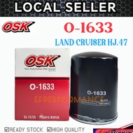 OSK OIL FILTER PENAPIS MINYAK O-1633 TOYOTA LANDCRUISER HJ.47 O/F 15601-68010 PENAPIS MINYAK 4X4 4WD
