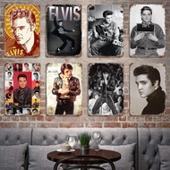 Elvis Presley Enlistment Photo Poster  Vintage Metal Tin Sign Decorative Wall Plaque for Bar Pub Man