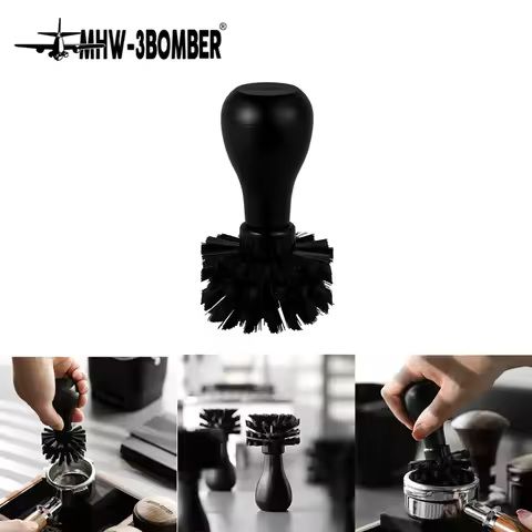 MHW-3BOMBER ABS Coffee Filter Cleaning Brush for Coffee Portafilter 51-58mm Basket Home Barista Clea