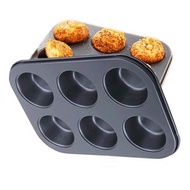好時候 - 6連圓杯形 蛋糕模 不粘模 蛋糕烤盤 蛋糕 碳鋼模 烤焗 烘焙工具