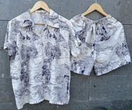 one set Pyama motif  abstrak  baju tidur Premium baju bali Rayon Premium Kualitas Butik Harga Konvek