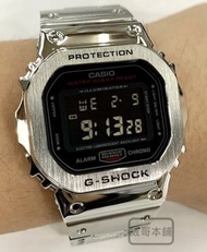 【威哥本舖】G-Shock 全新不鏽鋼改裝實品 DW-5600改裝 DW-5600HR 已改含錶（銀殼黑字款）