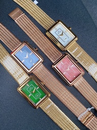 นาฬิกาข้อมือ ผู้หญิง Paris Polo Club รุ่น PPC-230606 ของแท้ รับประกันศูนย์ 1 ปี แฟชั่นผู้หญิง นาฬิกาหรูหรา สีทอง สายถัก