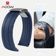 22mm Rubber Silicone Strap Men Curved End Waterproof Diving Replacement Watch Bracelet Band for Mido Tissot Seastar T120.407