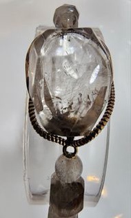 🌟黑銀鈦水晶手鏈手串