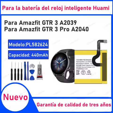 New high Capacity original PL582624 Replacement Battery For Amazfit GTR 3 /GTR 3 Pro Batteries + Fre