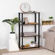 ชั้นวางของอเนกประสงค์ 4 ชั้น สีเมเปิ้ล [ไม่รวมประกอบ] |AB| เฟอร์นิเจอร์ห้องนอน Rack shelf bed room L