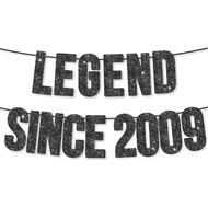 Pre-Strung Legend Since 2009 Banner for 16th Birthday Party Decoration,Happy 16th Men Women Birthday