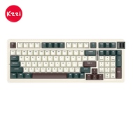 K98ปะเก็นคีย์บอร์ดแบบกลไก KZZI 98ปุ่มสามารถถอดเปลี่ยนได้คีย์บอร์ดเกมไร้สา RGB แบบมีสายแป้นพิมพ์ที่กำ
