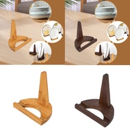 Plate Holder Decorative Tabletop Wooden Dish Stand Plate Rack Shelf Plate