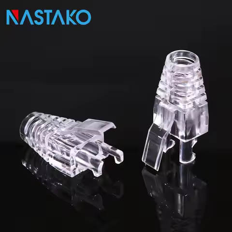 6.5mm RJ45 Connector Caps Cat5 Cat5e Cat6 RJ45 Plug Boots Strain Relief Ethernet Network Cable RJ45 