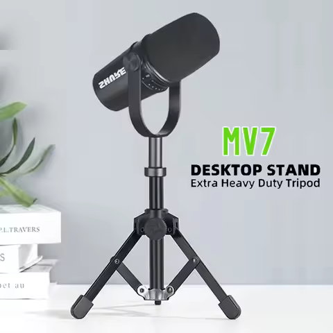 1PC Microphone Stand Metal Tripod Bracket For MV7 MV7X Professional Condenser Microphone Home Karaok
