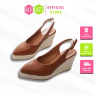 8cm wedge high heels in soft leather, super light open heel buckle to flatter your figure (available