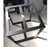 ขาโต๊ะเหล็ก ทรงกล่องสี่เหลี่ยม ขนาด กว้าง 60xยาว60xสูง70 ซม. 1 ตัว สีดำด้าน ทำจากเหล็ก2x1นิ้ว แข็งแร