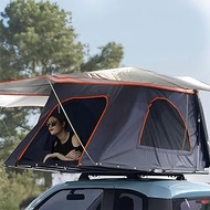 Fully Automatic Car Roof Tent, Side-Opening Rooftop Tent with Telescopic Ladder and Mattress, Outdoor Camping Pop up Tent 3s Quick Opening Sleeps 2-3 People