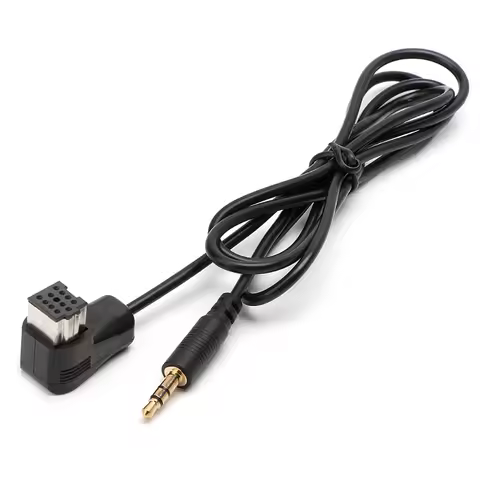 Car Radio Audio Aux Cable 3.5mm Plug For Pioneer IP Pioneer car stereo via CD changer BUS Black