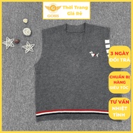 Women's sweater Sleeveless Sleeveless V-Neck with Youthful Color Stripes GOSS GA822 Women's Sweater 