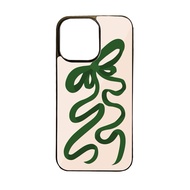 RIBBON PHONE CASE: Pine Green | Aesthetic y2k coquette it girl case