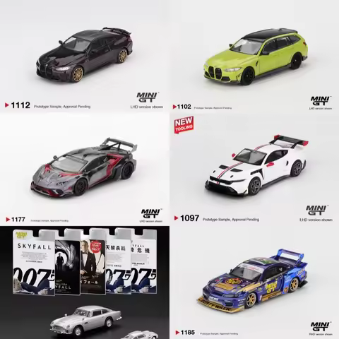 MINI GT 1:64 LB-Super S15 SILVIA Huracan GT M3 M4 Mustang GTD DB5 “Skyfall” Diecast Model Car