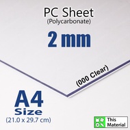 [ PC Sheet ] 2 mm A4 PC Sheet Polycarbonate Sheet