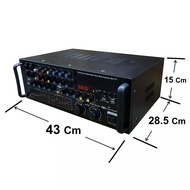 SKG เครื่องแอมป์ขยายเสียง 5000w pmpo. รุ่น SK-777 A+USB (สีดำ)