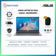 Asus Laptop 15 A516J-AEJ3951WS 15.6'' FHD Slate Grey ( I3-1005G1, 4GB, 512GB SSD, Intel, W11, HS )