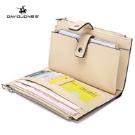 David Jones Paris women wallet pu leather female wristlet handbag small lady purse
