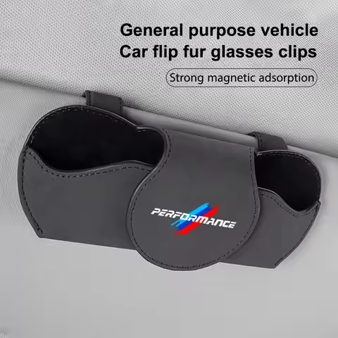 Suede Car Sun Visor Glasses Case Sunglasses Box For BMW Performance E46 E90 E60 F30 F10 E39 F20 G30 