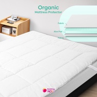 Mattress Protector Organic Fiber Aloe Vera Anti Bacterial / Mattress Topper / Mattress Protector / M