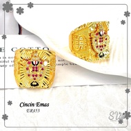 SW Fortune Korean Gold Ring Dollar for men with Abacus Plain 1 PC Emas Korea Cincin Mas Sankrit deng