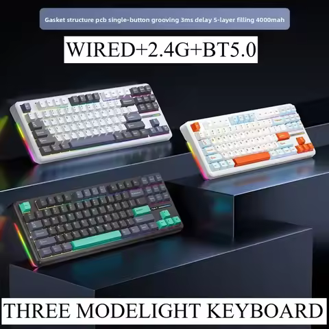 Wireless Aula F87 Mechanical Keyboard Teclados Bluetooth+2.4G RGB Teclado Gamer Tastiera Gaming Mecc