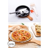 ~VALUE BUY:9inch Carbon steel Pizza Pan set (6in1) Free 50pcs paper doyleys