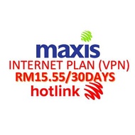 maxis vpn UNLIMITED INTERNET PLAN RM15,55/30DAYS