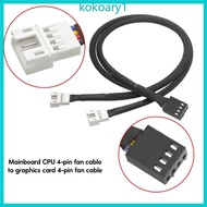 KOKO 4Pin PWM Fan Splitter 4pin Adapter Cable 1 to 1 2Ways Computer CPU Fan Splitter