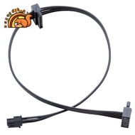 2Pcs Mini 4Pin to Dual 15Pin SATA HDD Power Cable Mini 4P to Serial SSD Dual HDD Power Cable, 45cm/1