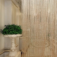 Silver Thread Door Curtain Glitter String Curtain Wall Hanging Tassel Curtain