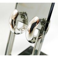 High Polished Silver Plated Round Hoop- Earring