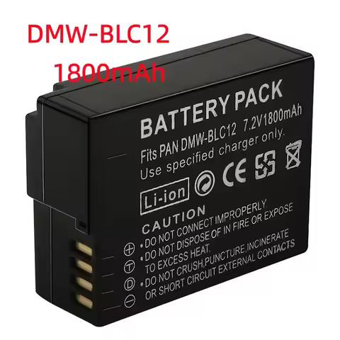1800mAh DMW-BLC12 DMW BLC12E BLC12 Camera Battery or Charger For Panasonic Lumix FZ1000 FZ200 FZ300 