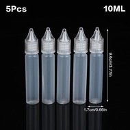 5Pcs 10/15/30/50ml Plastic Dropper Bottle Refillable Liquid Bottles Empty Long Bottle Pen Shape For 