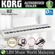 Korg B2 88 Key Digital Piano Weighted Hammer Action with Korg Sustain Pedal White (B-2 B 2)