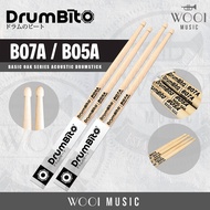 DrumBito BO7A / BO5A Basic Oak Series Acoustic Drumstick - 7A / 5A [Best Budget Beginner Drumstick]