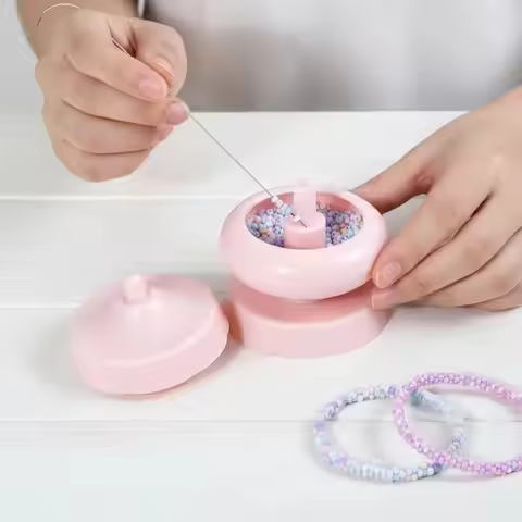 Beading Spinner Quick Spin Beading Bowl For DIY Seed Beads Waist Beads Bracelet Time‑Saving Bead Sor